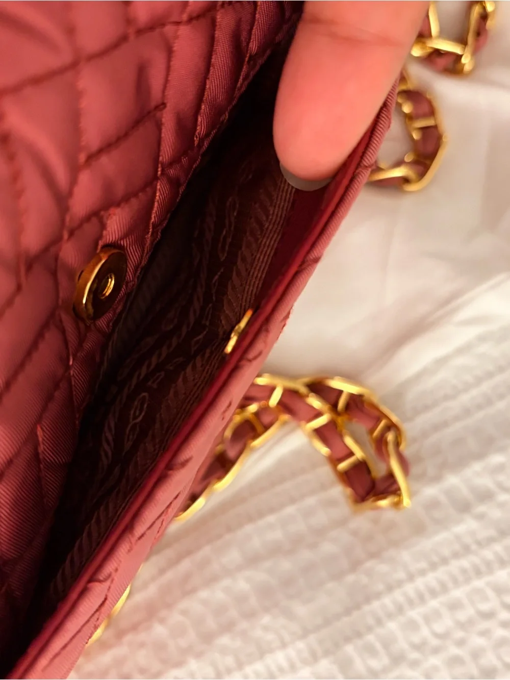 Prada Quilted Crossbody Bag Tessuto Impuntu